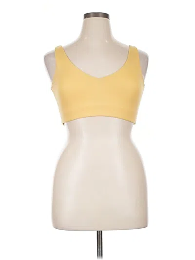 Pre-owned Girlfriend Collective Sports Bra In Yellow