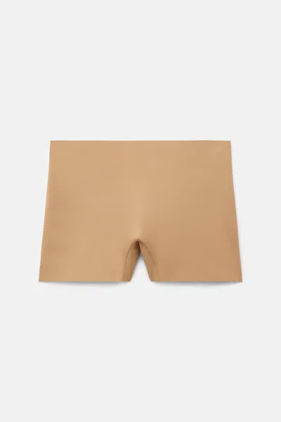 Girlfriend Collective Suede Boy Short In Brown