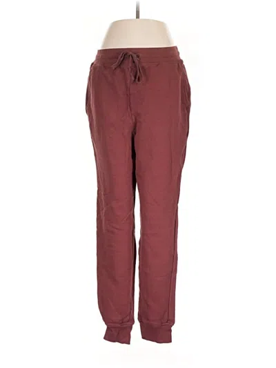 Pre-owned Girlfriend Collective Sweatpants In Burgundy