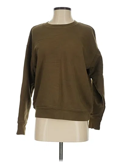 Pre-owned Girlfriend Collective Sweatshirt In Brown