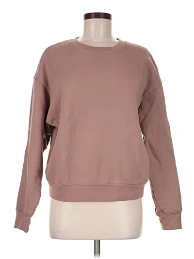 Pre-owned Girlfriend Collective Sweatshirt In Brown