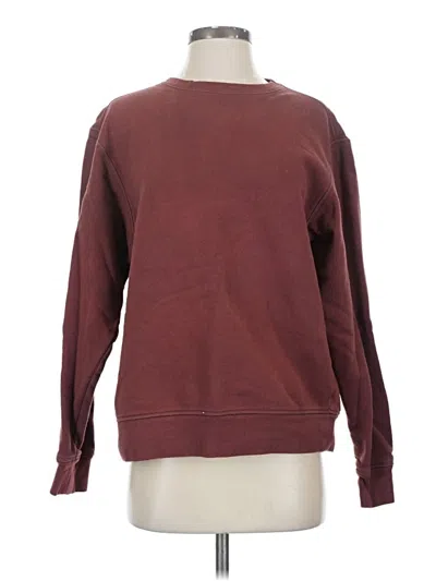 Pre-owned Girlfriend Collective Sweatshirt In Burgundy