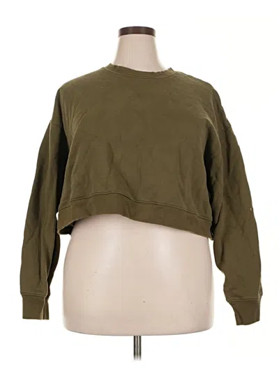 Pre-owned Girlfriend Collective Sweatshirt In Green