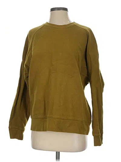 Pre-owned Girlfriend Collective Sweatshirt In Green
