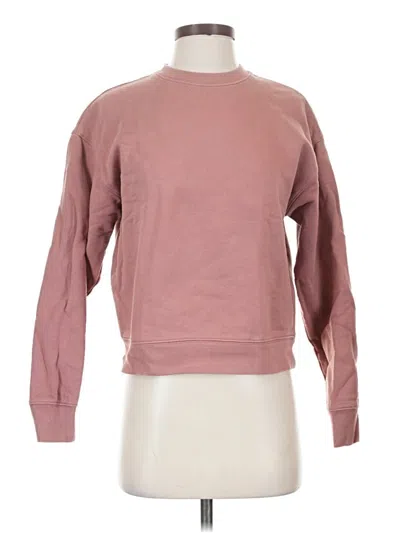 Pre-owned Girlfriend Collective Sweatshirt In Pink