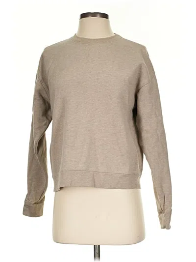Pre-owned Girlfriend Collective Sweatshirt In Tan