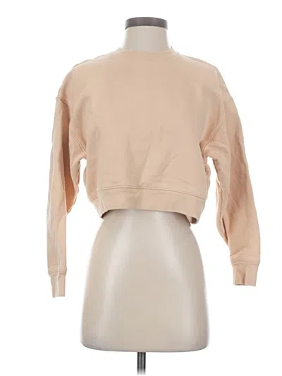 Pre-owned Girlfriend Collective Sweatshirt In Tan