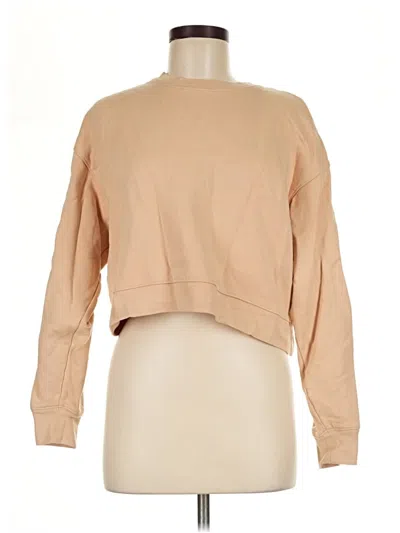 Pre-owned Girlfriend Collective Sweatshirt In Tan