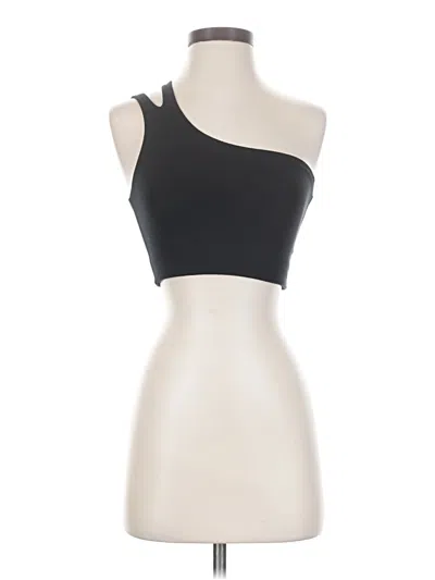 Pre-owned Girlfriend Collective Tank Top Black One Shoulder Neckline Tops