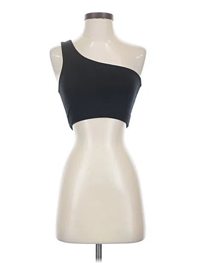 Pre-owned Girlfriend Collective Tank Top Black One Shoulder Neckline Tops