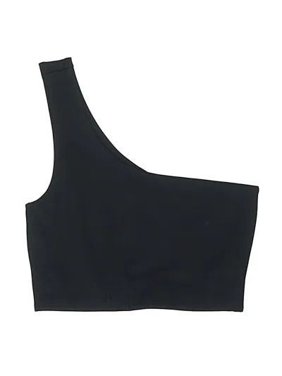 Pre-owned Girlfriend Collective Tank Top Black One Shoulder Neckline Tops