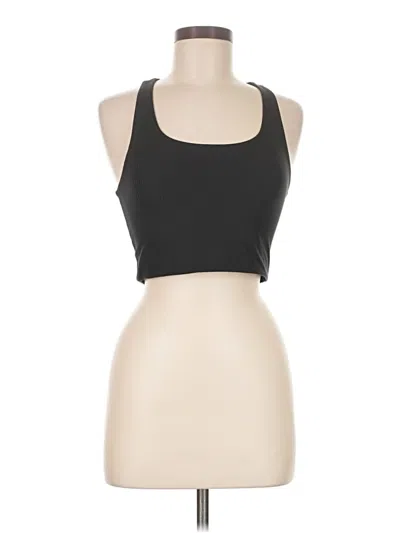 Pre-owned Girlfriend Collective Tank Top Black Solid Pattern Crew Neck Tops
