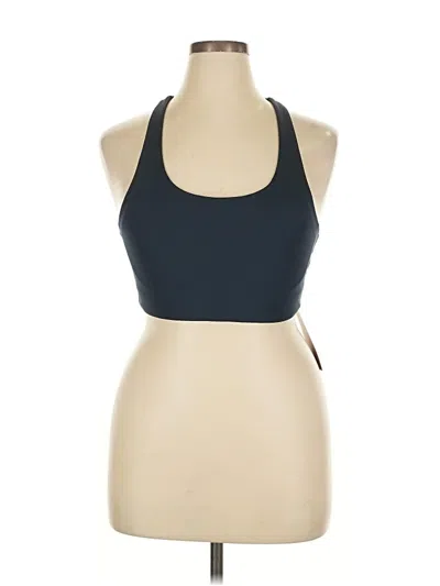 Girlfriend Collective Tank Top Blue Halter Neckline Tops