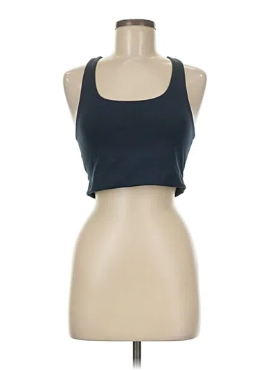 Pre-owned Girlfriend Collective Tank Top Blue Halter Neckline Tops