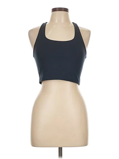 Pre-owned Girlfriend Collective Tank Top Blue Halter Neckline Tops
