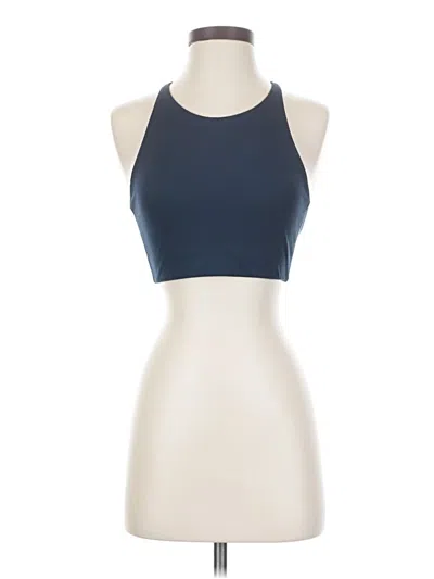 Pre-owned Girlfriend Collective Tank Top Blue Halter Neckline Tops