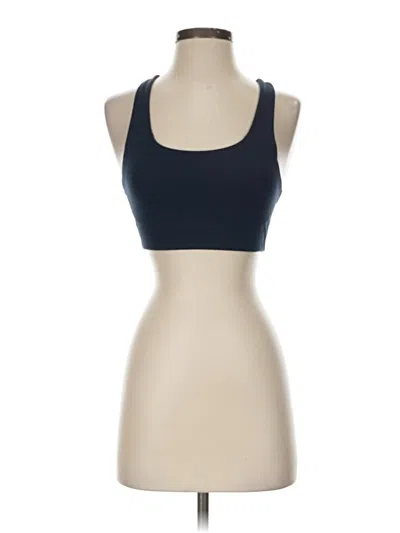 Pre-owned Girlfriend Collective Tank Top Blue Halter Neckline Tops