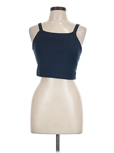 Pre-owned Girlfriend Collective Tank Top Blue Halter Neckline Tops