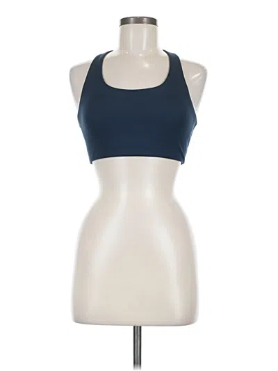 Pre-owned Girlfriend Collective Tank Top Blue Halter Neckline Tops