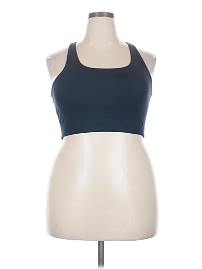 Pre-owned Girlfriend Collective Tank Top Blue Halter Neckline Tops