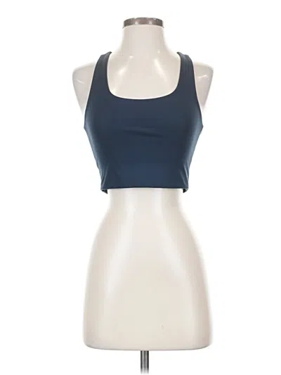 Pre-owned Girlfriend Collective Tank Top Blue Halter Neckline Tops