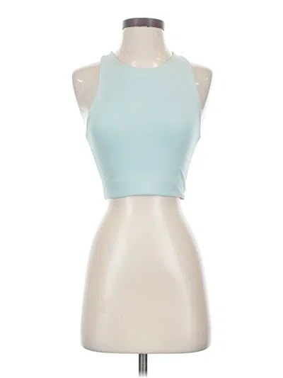 Pre-owned Girlfriend Collective Tank Top Blue Halter Neckline Tops