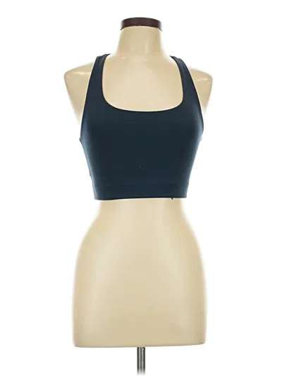 Pre-owned Girlfriend Collective Tank Top Blue Halter Neckline Tops