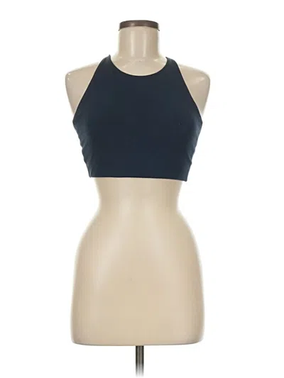 Pre-owned Girlfriend Collective Tank Top Blue Halter Neckline Tops