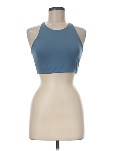 Pre-owned Girlfriend Collective Tank Top Blue Halter Neckline Tops