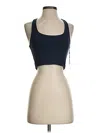 Girlfriend Collective Tank Top Blue Solid Pattern Scoop Neck Tops In Blue