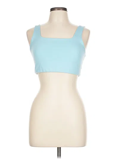 Pre-owned Girlfriend Collective Tank Top Blue Strapless Neckline Tops
