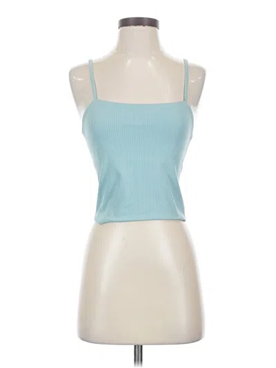 Pre-owned Girlfriend Collective Tank Top Blue Strapless Neckline Tops