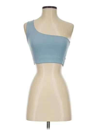 Pre-owned Girlfriend Collective Tank Top Blue Strapless Neckline Tops