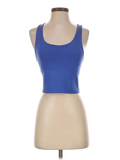 Pre-owned Girlfriend Collective Tank Top Blue Strapless Neckline Tops