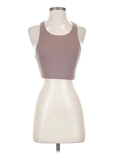Pre-owned Girlfriend Collective Tank Top Brown Halter Neckline Tops