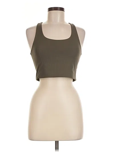 Pre-owned Girlfriend Collective Tank Top Brown Halter Neckline Tops
