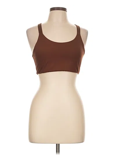 Pre-owned Girlfriend Collective Tank Top Brown Halter Neckline Tops