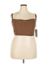 Girlfriend Collective Tank Top Brown Strapless Neckline Tops In Brown