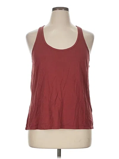 Pre-owned Girlfriend Collective Tank Top Burgundy Scoop Neck Tops