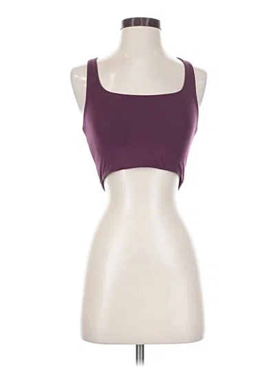 Pre-owned Girlfriend Collective Tank Top Burgundy Strapless Neckline Tops