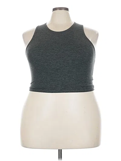 Pre-owned Girlfriend Collective Tank Top Gray Halter Neckline Tops