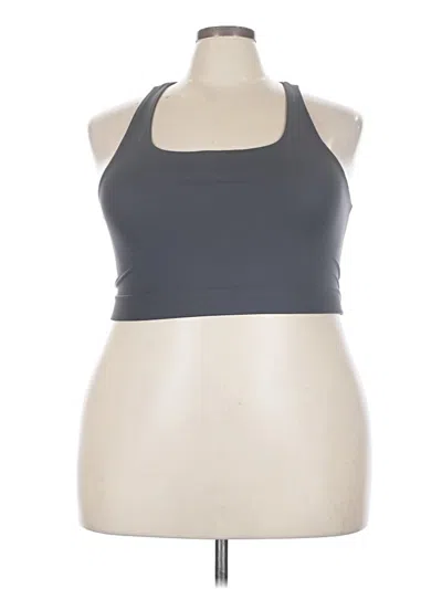 Pre-owned Girlfriend Collective Tank Top Gray Halter Neckline Tops