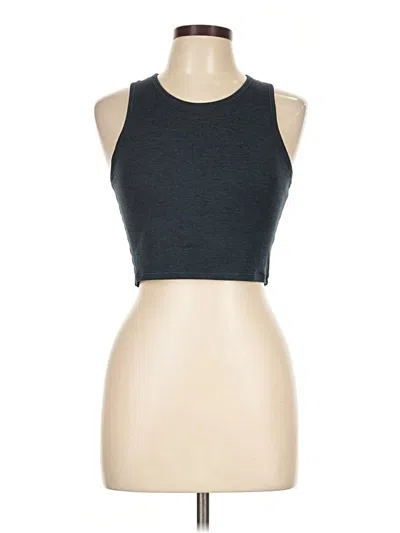 Pre-owned Girlfriend Collective Tank Top Gray Halter Neckline Tops