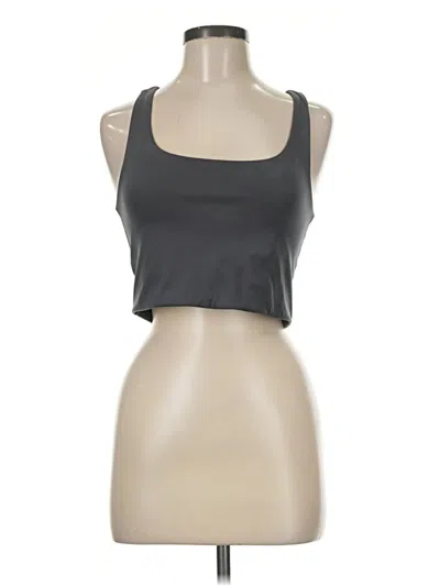 Pre-owned Girlfriend Collective Tank Top Gray Halter Neckline Tops