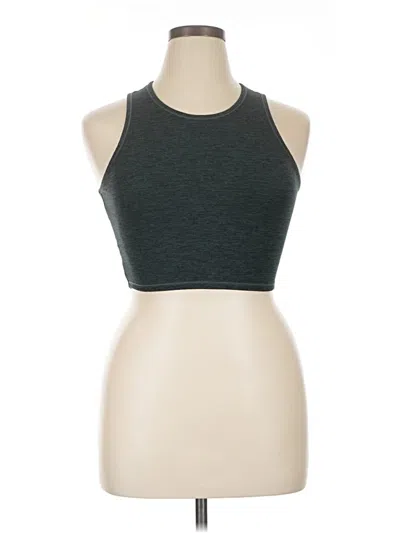 Pre-owned Girlfriend Collective Tank Top Gray Halter Neckline Tops
