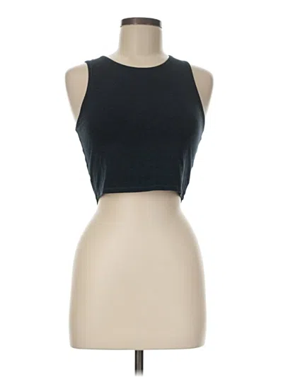 Pre-owned Girlfriend Collective Tank Top Gray Halter Neckline Tops