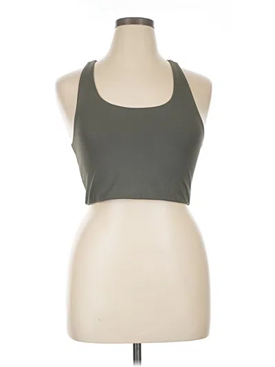 Pre-owned Girlfriend Collective Tank Top Gray Halter Neckline Tops