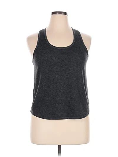Pre-owned Girlfriend Collective Tank Top Gray Halter Neckline Tops