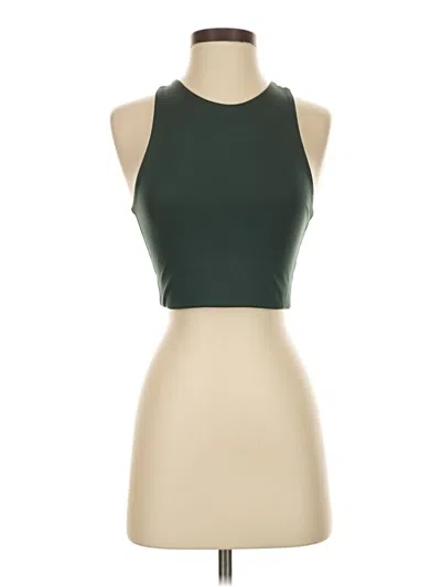 Pre-owned Girlfriend Collective Tank Top Green Halter Neckline Tops