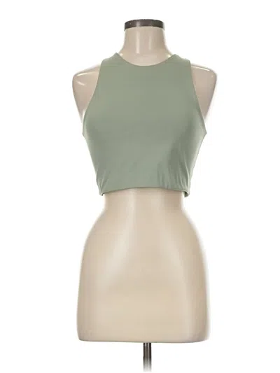 Pre-owned Girlfriend Collective Tank Top Green Halter Neckline Tops